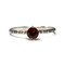 5mm Garnet Skinny Beaded Band Ring - Antique Silver Finish by Salish Sea Inspirations product 1